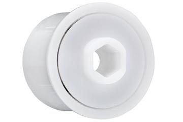 xiros® Radialrillenkugellager, xirodur B180, Kugeln aus Edelstahl, Käfig aus PA, Innensechskantkontur, Endkappe, mm