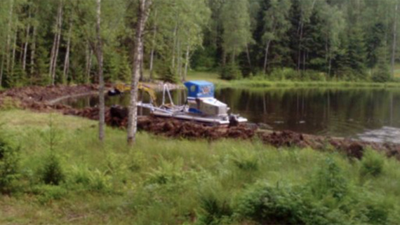 Schwimmende Mähmaschine