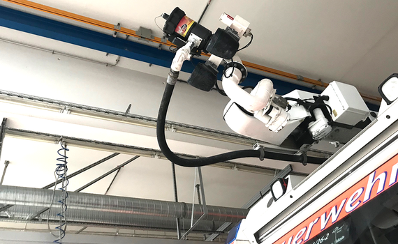 3D-Druck-Zahnrad auf iglidur I3 in einem Feuerwehrauto