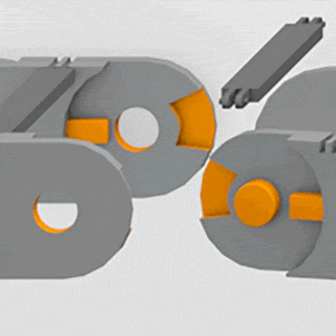 Große Bolzen-/Bohrungverbindung