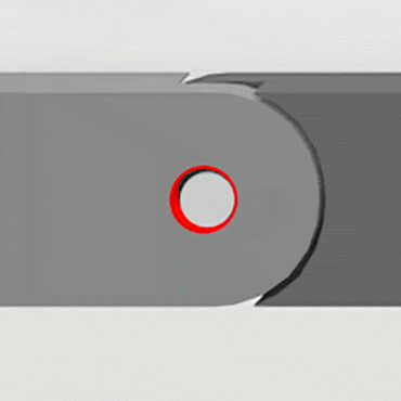 Große Bolzen-/Bohrungverbindung