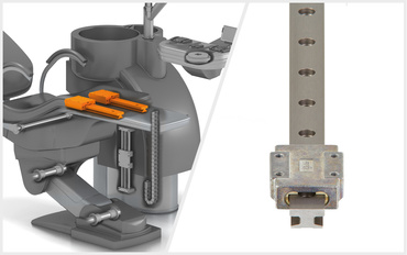 drylin T in der Patientenstuhl-Verstellung