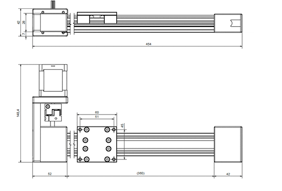 Linearachse mit Motor