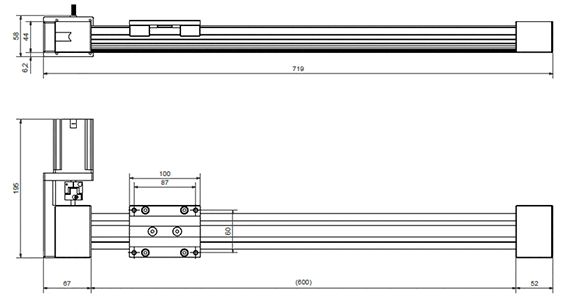Linearachse mit Motor