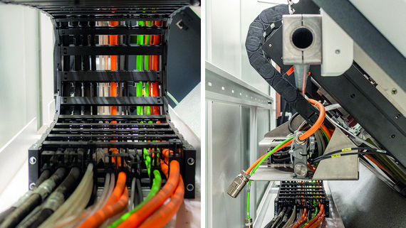 Energiekette in Werkzeugmaschine