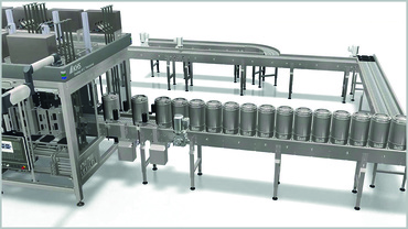 Keg-Beförderung in Abfüllanlage