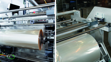 drylin SHT für manuelle Positionierung der Folienrolle