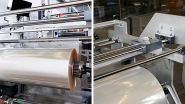 Positionierung der Folienrolle