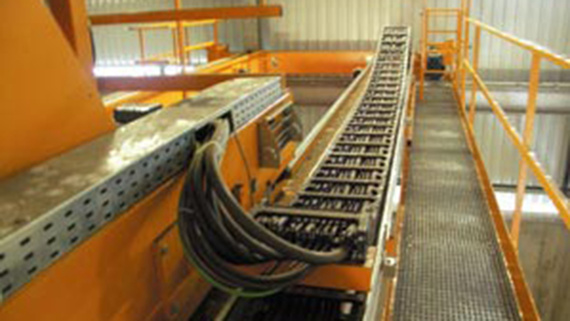 Energiekette in Kran