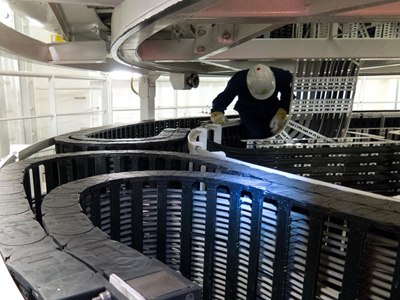 Dreh-Modul ineinander laufende Energieketten