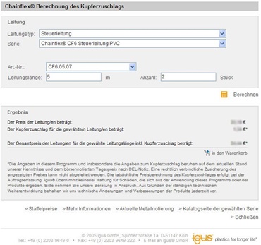 Kupferzuschlagsrechner