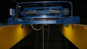 Scheffer Kran mit triflex Energiekette