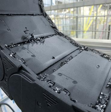 Test zur Dichtigkeit von igus® e-rohren