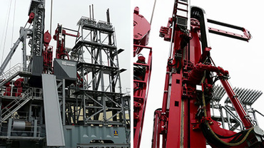 Bohranlage mit Energiekette