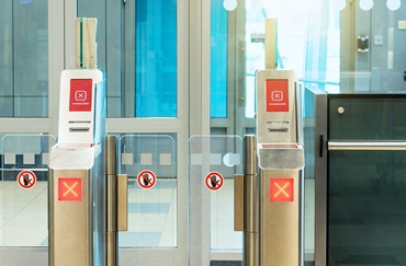 Geschlossene Schrankenanlage