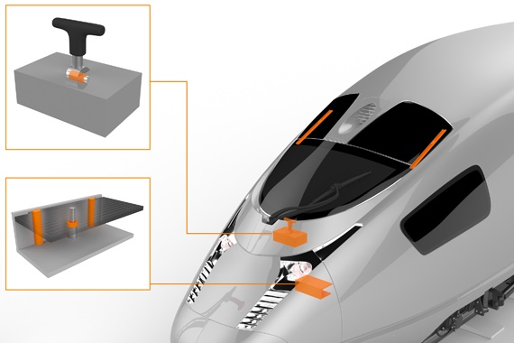 Führerstand mit verschiedenen wartungsfreien igus Komponenten