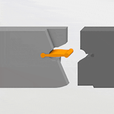 Doppelter, rechteckiger Endanschlag