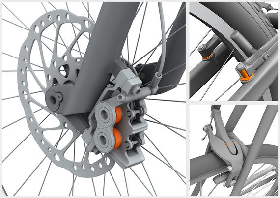 Gleitlager in Fahrradbremsen