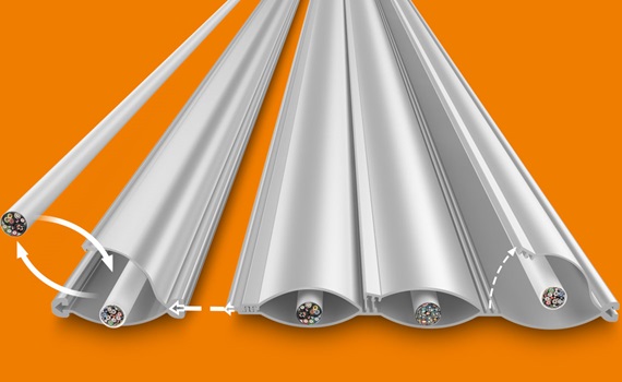 Flaches Kabelführungssystem e-skin® flat