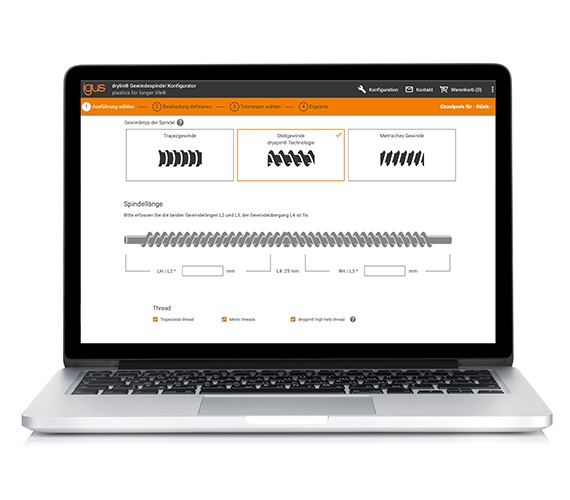 Gewindespindel Konfigurator