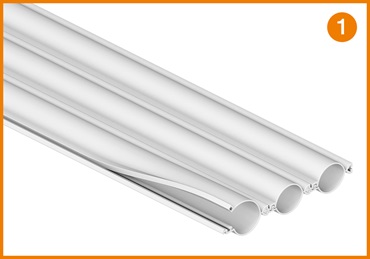 Flaches Kabelführungssystem e-skin® flat