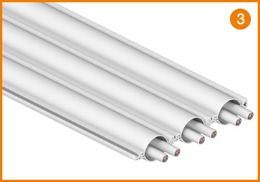 Flaches Kabelführungssystem e-skin® flat