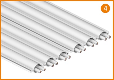 Flaches Kabelführungssystem e-skin® flat