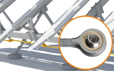 igubal Metall-Gelenkkopf KARM in Solaranlage