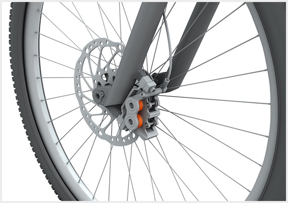 Gleitlager im Scheibenbremssattel