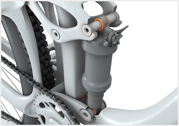 Gleitlager in Dämpferaugen