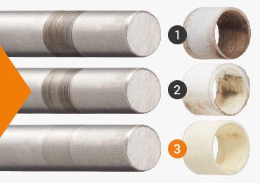 Abrasiver Verschleiß beim Test: Reibwert rotierend