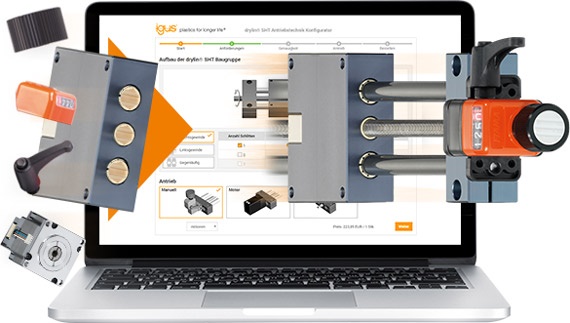 Spindel Lineartische drylin SHT von igus online konfigurieren