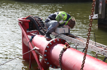 Gezeitenturbine von Tocardo mit e-kette