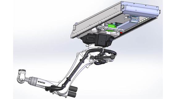 Medizinisches Gerät zur Strahlentherapie mit Energiekette