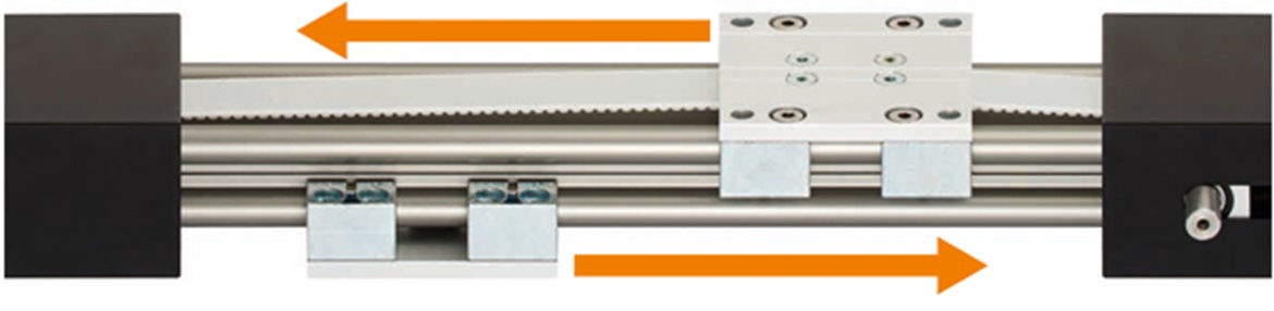 gegenläufige Zahnriemenachse