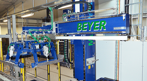 Geräuscharme e-ketten in der Palettiertechnik